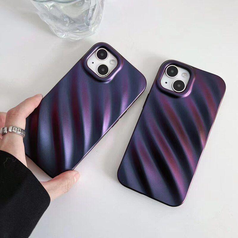 Glossy Silk Texture Pattern - Cute Phone Cases for iPhone 14, 13, 11, 12 Pro Max, 14 Pro, and 14 Plus - Touchy Style