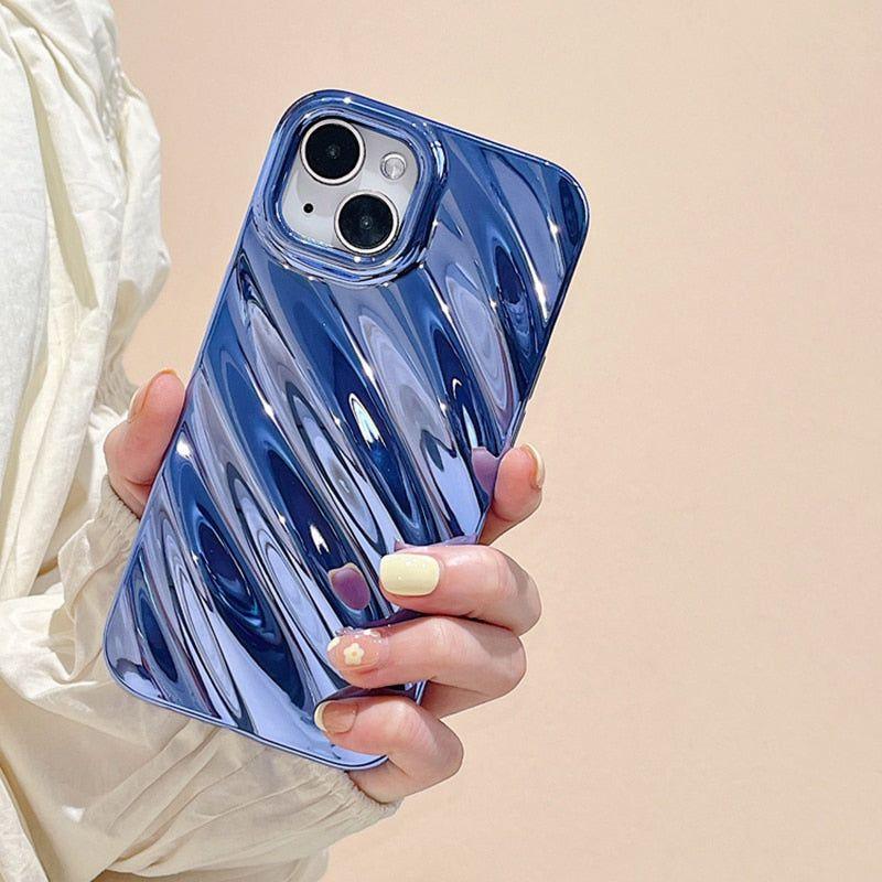 Glossy Silk Texture Pattern - Cute Phone Cases for iPhone 14, 13, 11, 12 Pro Max, 14 Pro, and 14 Plus - Touchy Style