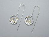 GM1253 Chinese Architectural Dangle Earrings: 925 Sterling Silver Charm Jewelry - Touchy Style .