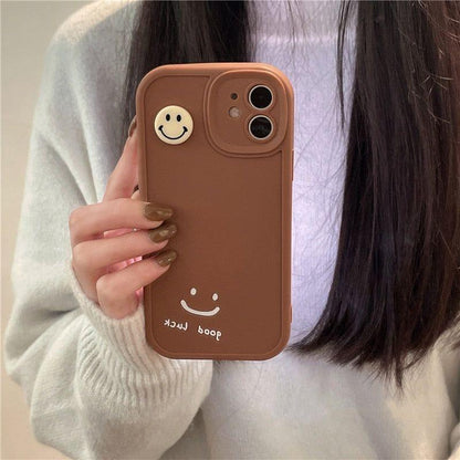 Good Luck Smiley Cute Phone Case For iPhone 11 13 12 Pro Max XS XR X - Touchy Style