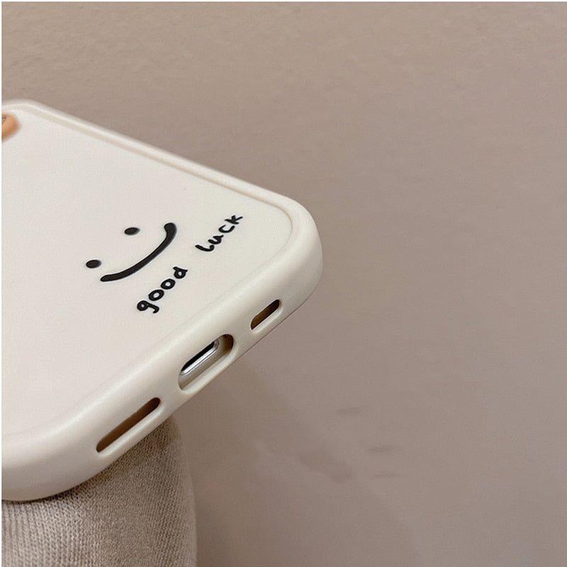 Good Luck Smiley Cute Phone Case For iPhone 11 13 12 Pro Max XS XR X - Touchy Style