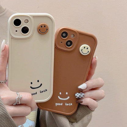 Good Luck Smiley Cute Phone Case For iPhone 11 13 12 Pro Max XS XR X - Touchy Style