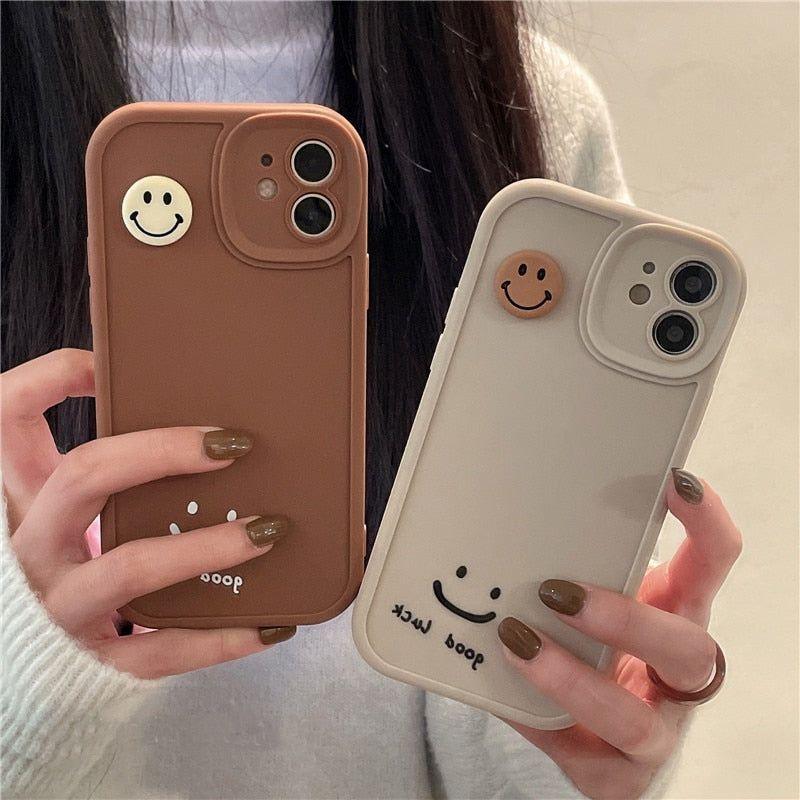 Good Luck Smiley Cute Phone Case For iPhone 11 13 12 Pro Max XS XR X - Touchy Style