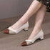 GQ238 Fashion Pumps - Mixed Colors Leather Heels Casual Shoes - Touchy Style