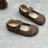 GR300 Comfortable Flat Leather Women&