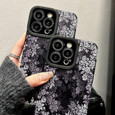 Gray Flowers Pattern - Cute Phone Case For iPhone 15, 14, 13, 12, 11 Pro Max, 7, 8 Plus X XS XR - Touchy Style .