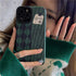 Green Diamond Grid Cute Phone Case for iPhone 6, 7, 8, SE 2022, 11, 12, 13, 14, Pro Max, Mini, XS Max, X, XR, and 8 Plus Cover - Touchy Style