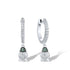 Green Spinel Flower Loop Earrings - 925 Sterling Silver Charm Jewelry (DZ1247) - Touchy Style