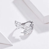 925 Sterling Silver Guardian Wings Rings Charm Jewelry - Touchy Style .