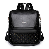 GZ235 Fashion Soft Leather Cool Backpack for Teenage Girls School - Touchy Style .