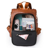 GZ235 Fashion Soft Leather Cool Backpack for Teenage Girls School - Touchy Style .