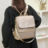 GZ235 Fashion Soft Leather Cool Backpack for Teenage Girls School - Touchy Style .