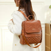 GZ235 Fashion Soft Leather Cool Backpack for Teenage Girls School - Touchy Style .