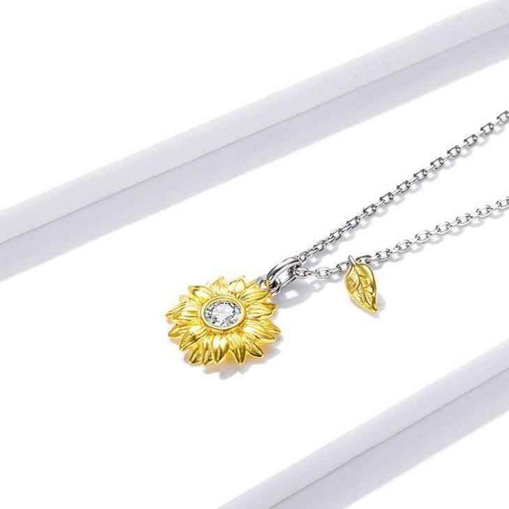 Sunflower hot sale necklace charm