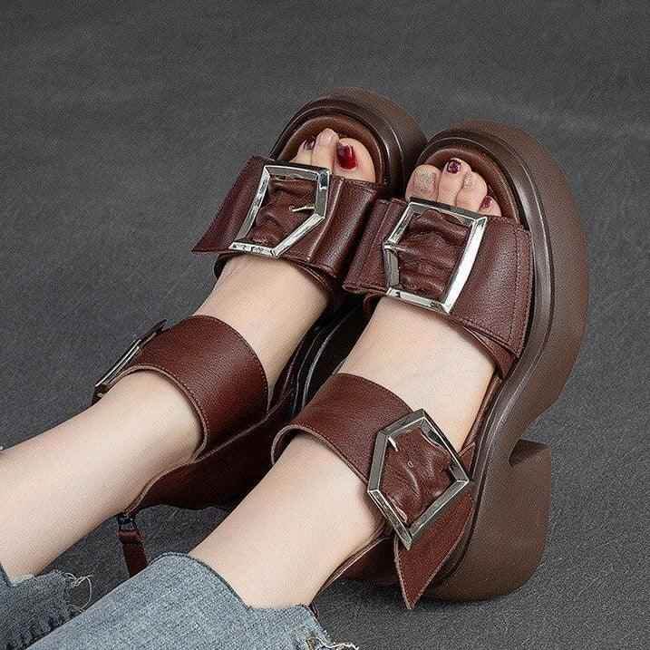 Thick shop strappy sandals