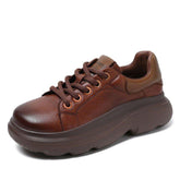 Handmade Genuine Leather Sneakers - Women&