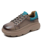 Handmade Genuine Leather Sneakers - Women&