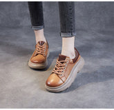 Handmade Genuine Leather Sneakers - Women&