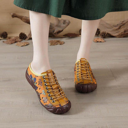 Handmade Hollow Leather Flats: RV154 Women&