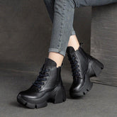 Handmade Leather Ankle Boots - Women&