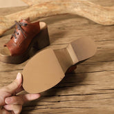 Handmade Leather Mules: LZ311 Women&