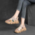 Handmade Leather Wedges Sandals - Women&