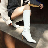 Handmade Over The Knee High Heel Boots Women&