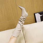 Handmade Over The Knee High Heel Boots Women&