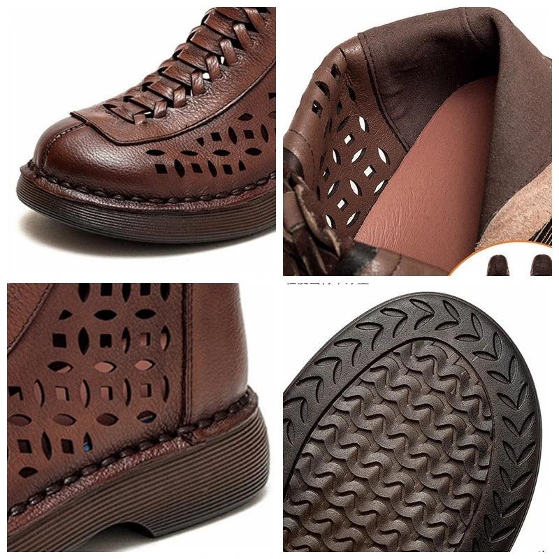 Handmade Retro Leather Shoes, Boots, Sandals