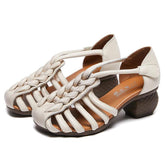 Handmade Retro Leather Sandals - TSS116 Women&