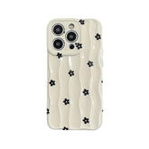 Heart Dot Flowers Water Ripple Cute Phone Cases for iPhone 11, 12, 13, 14, 15 Pro Max - Touchy Style .