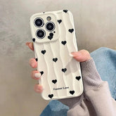 Heart Dot Flowers Water Ripple Cute Phone Cases for iPhone 11, 12, 13, 14, 15 Pro Max - Touchy Style .