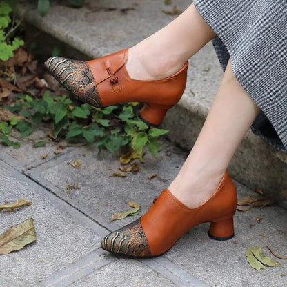 High Heel Leather Pumps: Women&