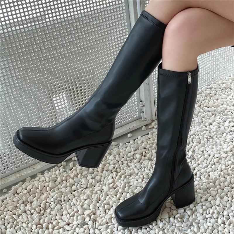 Knee high hot sale boots 90s