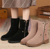 High-Quality Suede Leather Boot Women&