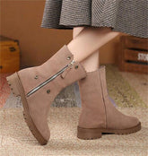 High-Quality Suede Leather Boot Women&