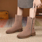 High-Quality Suede Leather Boot Women&