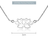 Hollow Out Lotus Necklace - 925 Sterling Silver Charm Jewelry (GX326) - Touchy Style