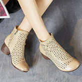 Hollow Thick Heels: RV204 Handmade Women&