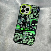 Human Skeleton Pattern Cute Phone Case for iPhone 15, 14 Pro Max, 13, 12, 11, XR, XS, X, and Mini - Touchy Style .