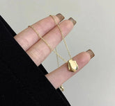 Irregular Matte Geometric Pendant NecklaceCharm Jewelry NCJOI02 - Touchy Style .