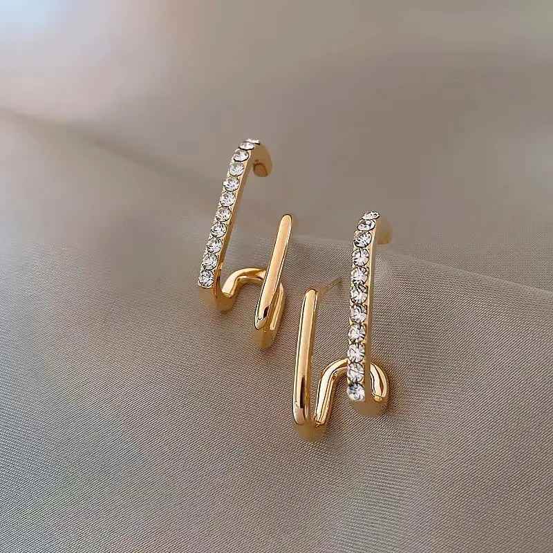 Irregular U-shaped Earrings Charm Jewelry XYS0240 Unusual Accessories - Touchy Style