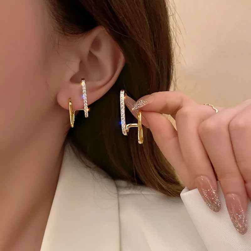 Irregular U-shaped Earrings Charm Jewelry XYS0240 Unusual Accessories - Touchy Style