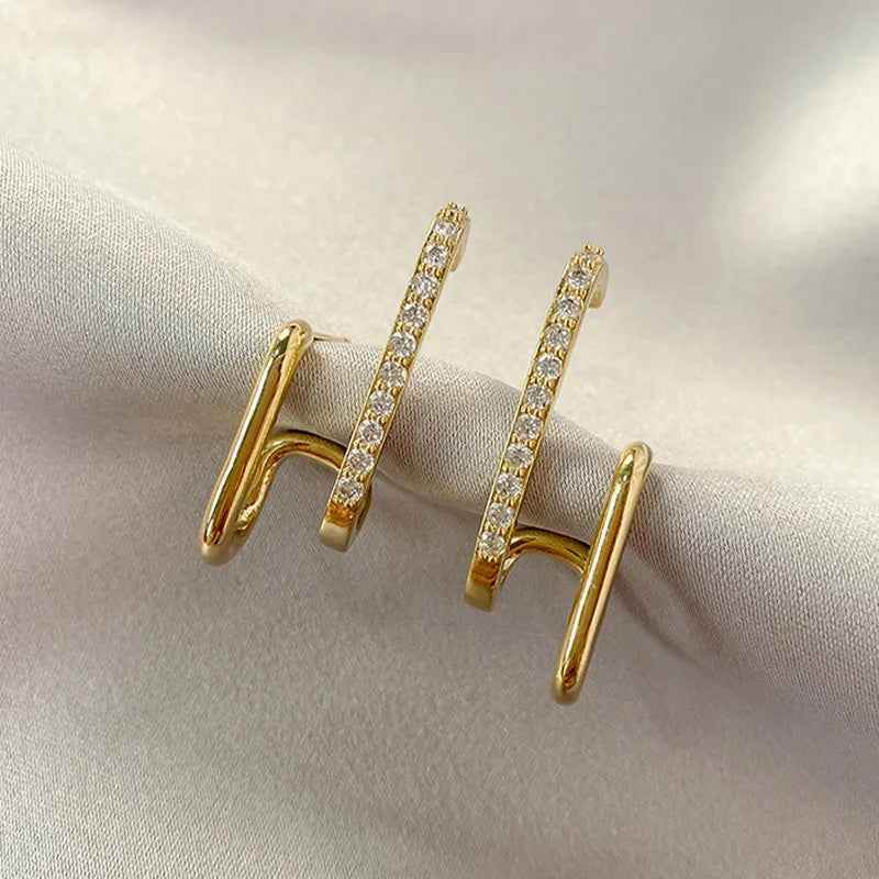 Irregular U-shaped Earrings Charm Jewelry XYS0240 Unusual Accessories - Touchy Style