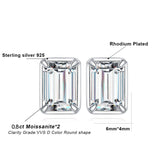 JPCJ233 Stud Earrings Charm Jewelry - 925 Sterling Silver Moissanite D Color - Touchy Style