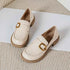 Korean Style Leather Loafers: Women&