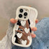 Korean White Heart Makeup Mirror Cute Phone Cases For iPhone 14 Pro Max 13 11 12 14 Plus XS X XR - Touchy Style