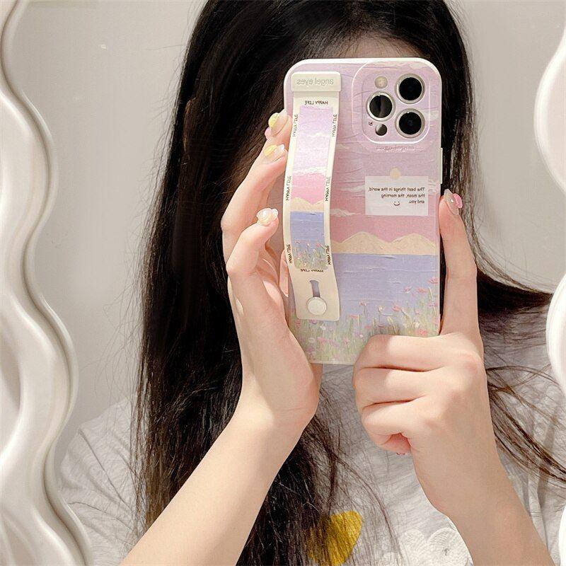 Landscape Painting Cute Phone Cases for iPhone 13, 14 Pro, 12, 11, XS Max, X, XR, 7, 8 Plus - Touchy Style