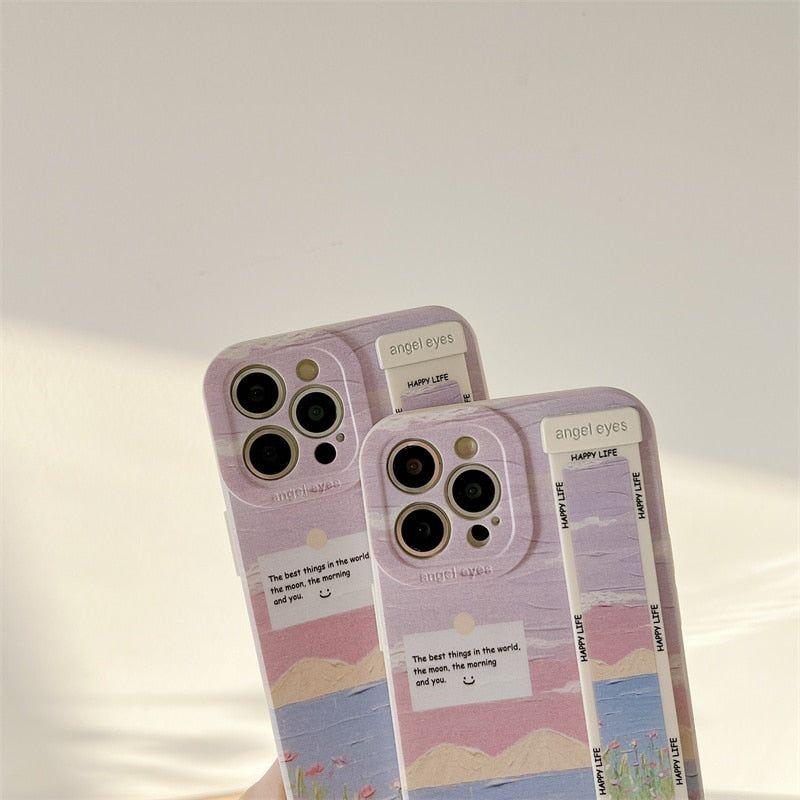 Landscape Painting Cute Phone Cases for iPhone 13, 14 Pro, 12, 11, XS Max, X, XR, 7, 8 Plus - Touchy Style