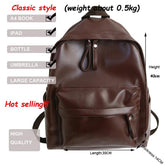 Large Capacity Leather School Bags - Teenager Cool Backpack WV1248 - Touchy Style